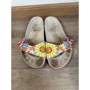 Birki Birkenstock Slide Sandal Sunflower Colorful Size 38 Summer Beach Women's